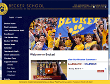 Tablet Screenshot of beckerelementary.com